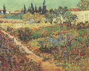 Vincent Van Gogh Flowering Garden with Path (nn04) oil painting picture wholesale